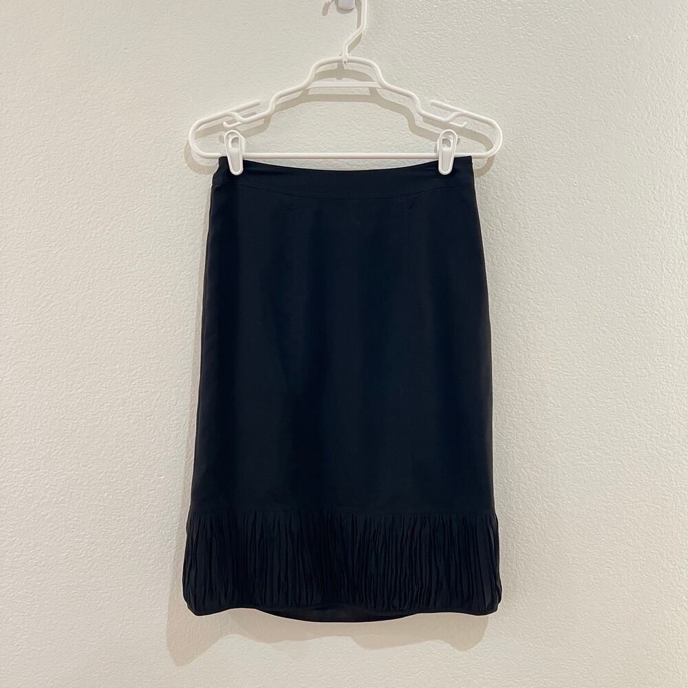 Burberry Black Silk Pencil Skirt Size 4